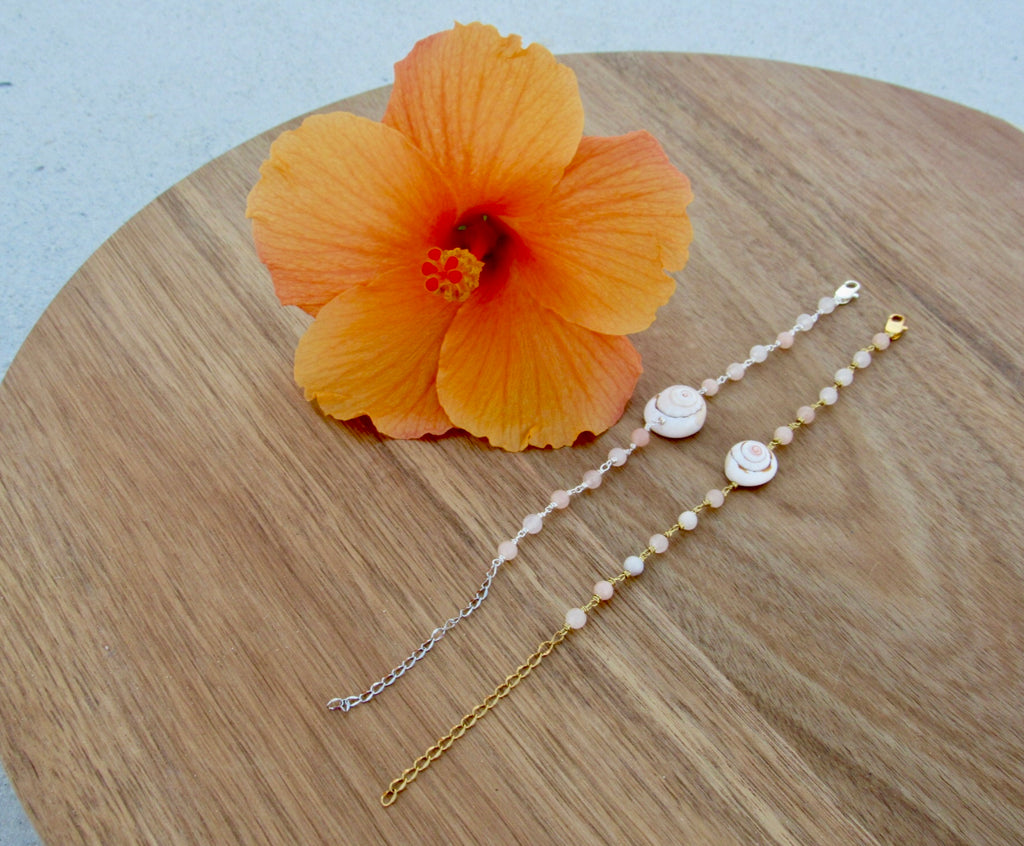 Pink Opal Shiva Eye Bracelet