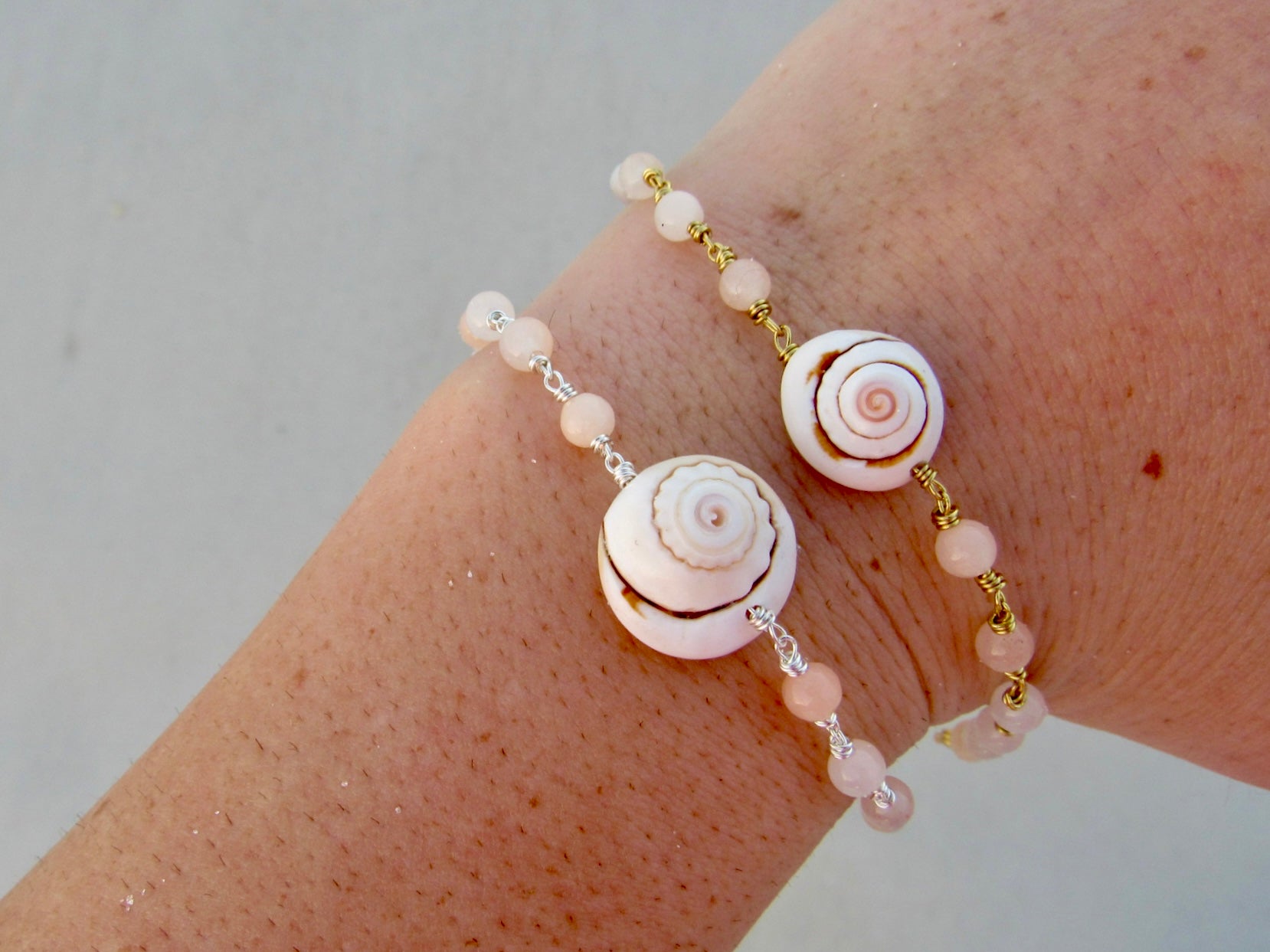 Pink Opal Shiva Eye Bracelet