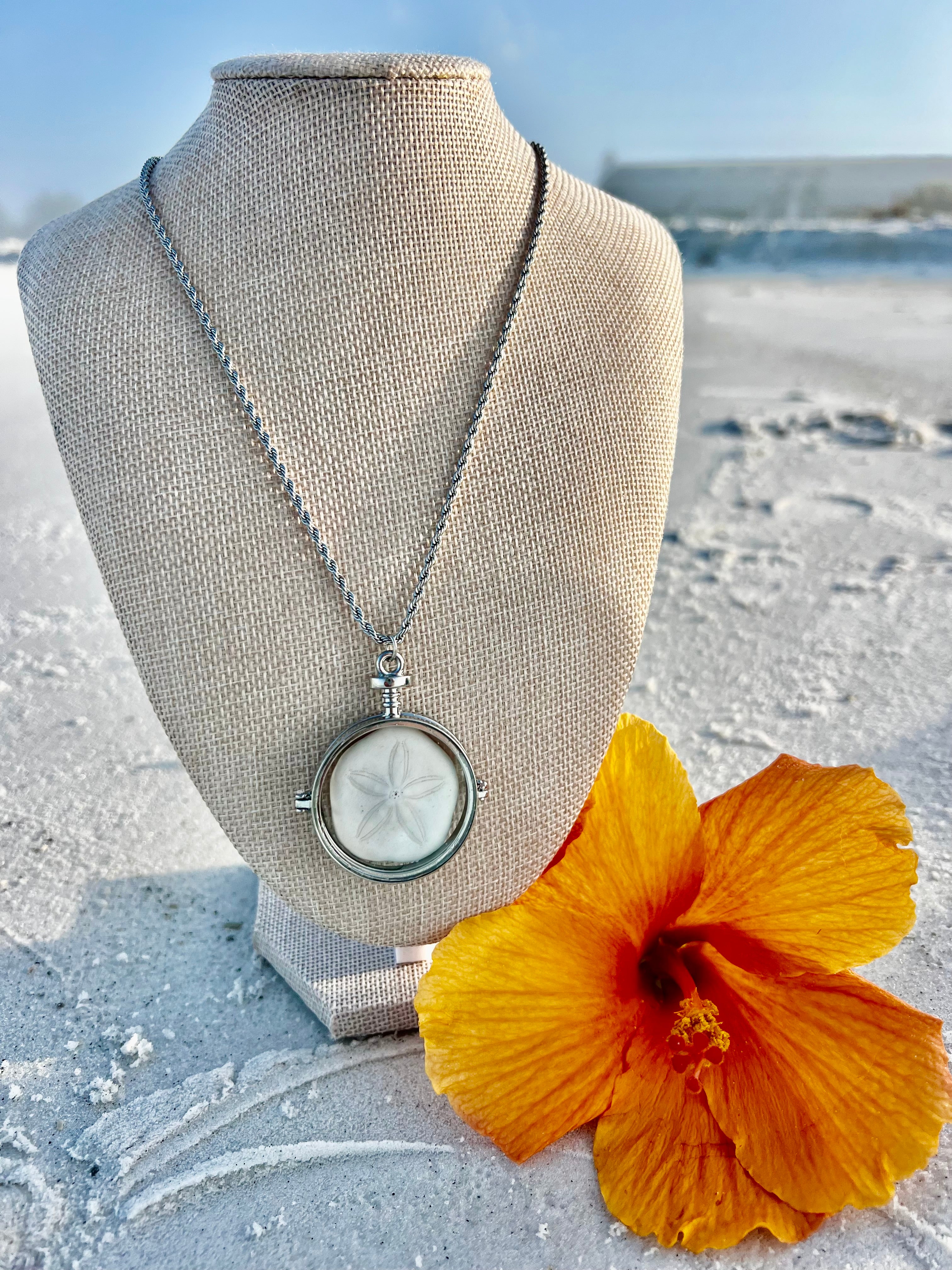 Sea Biscuit Locket Necklace